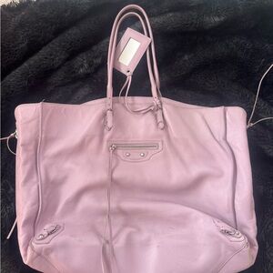 Balenciaga Lilac Leather Moto Bag